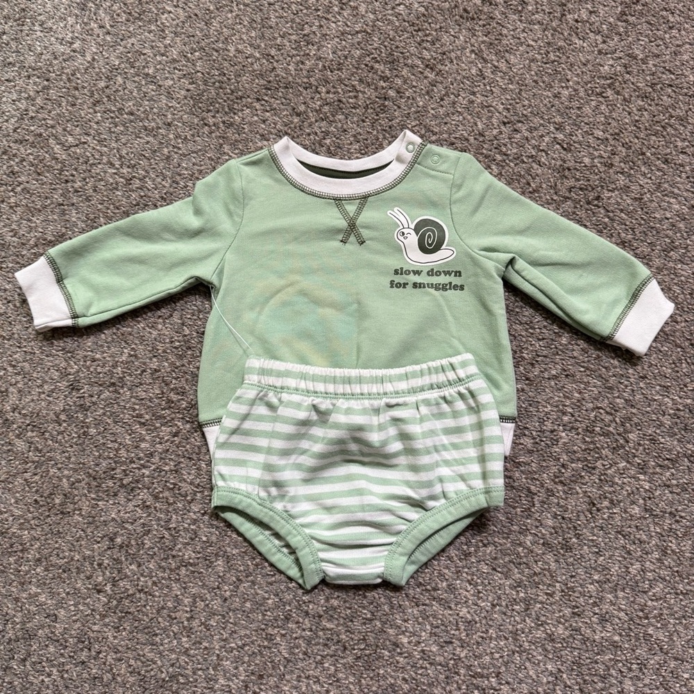 Cat & Jack Green Snail Set